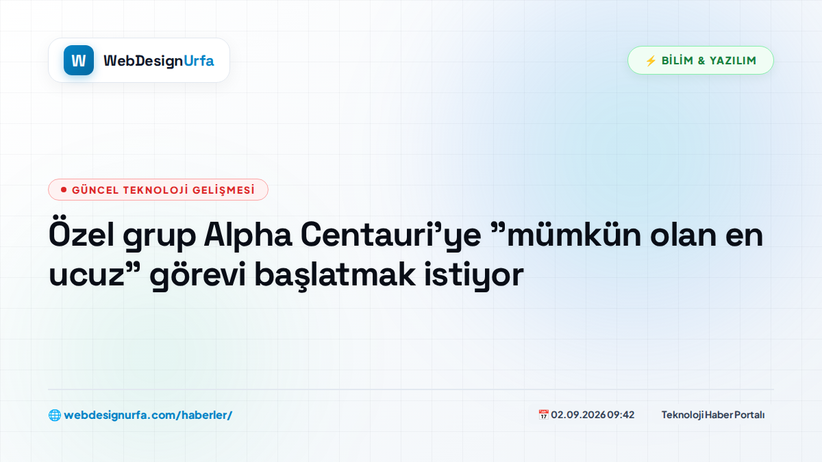 Özel grup Alpha Centauri'ye 