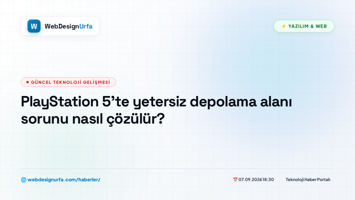 PlayStation 5'te yetersiz depolama alanı sorunu nasıl çözülür?