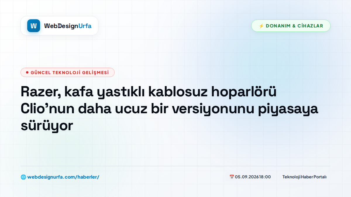 Razer, kafa yastıklı kablosuz hoparlörü Clio'nun daha ucuz bir versiyonunu piyasaya sürüyor
