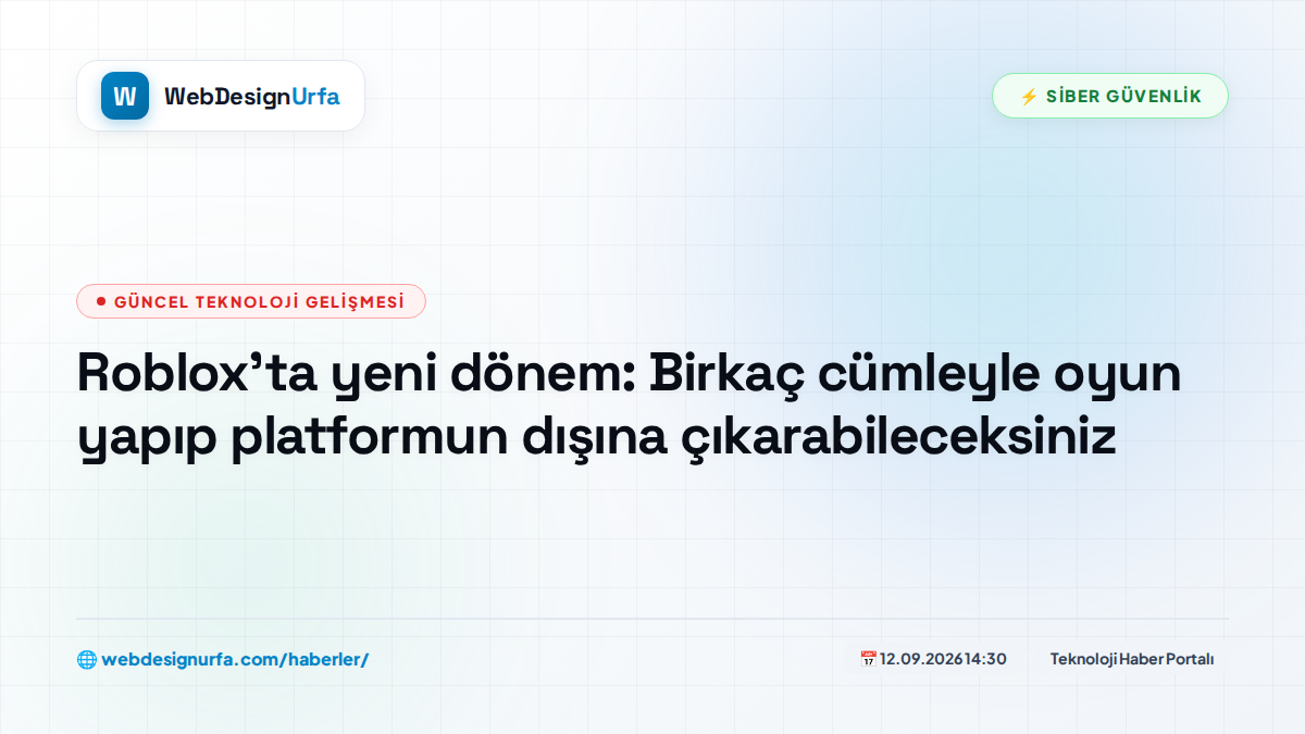 Roblox'ta yeni dönem: Birkaç cümleyle oyun yapıp platformun dışına çıkarabileceksiniz