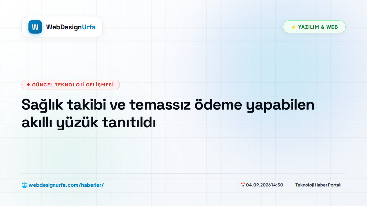 Sağlık takibi ve temassız ödeme yapabilen akıllı yüzük tanıtıldı