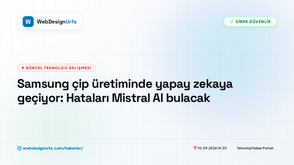 Samsung çip üretiminde yapay zekaya geçiyor: Hataları Mistral AI bulacak