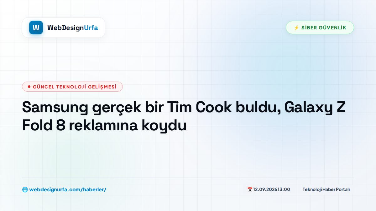 Samsung gerçek bir Tim Cook buldu, Galaxy Z Fold 8 reklamına koydu