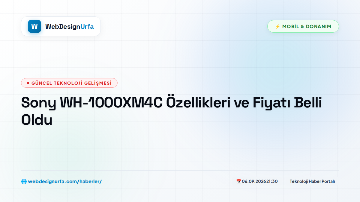 Sony WH-1000XM4C Özellikleri ve Fiyatı Belli Oldu