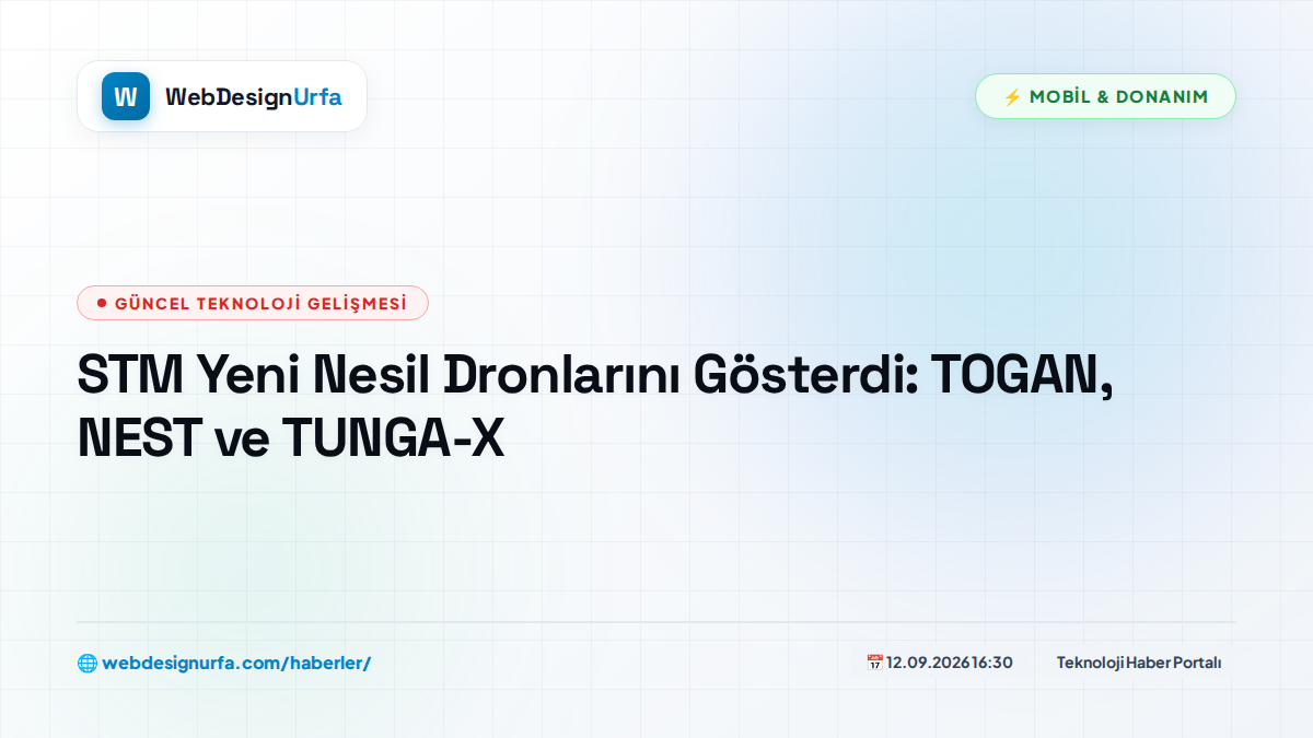 STM Yeni Nesil Dronlarını Gösterdi: TOGAN, NEST ve TUNGA-X