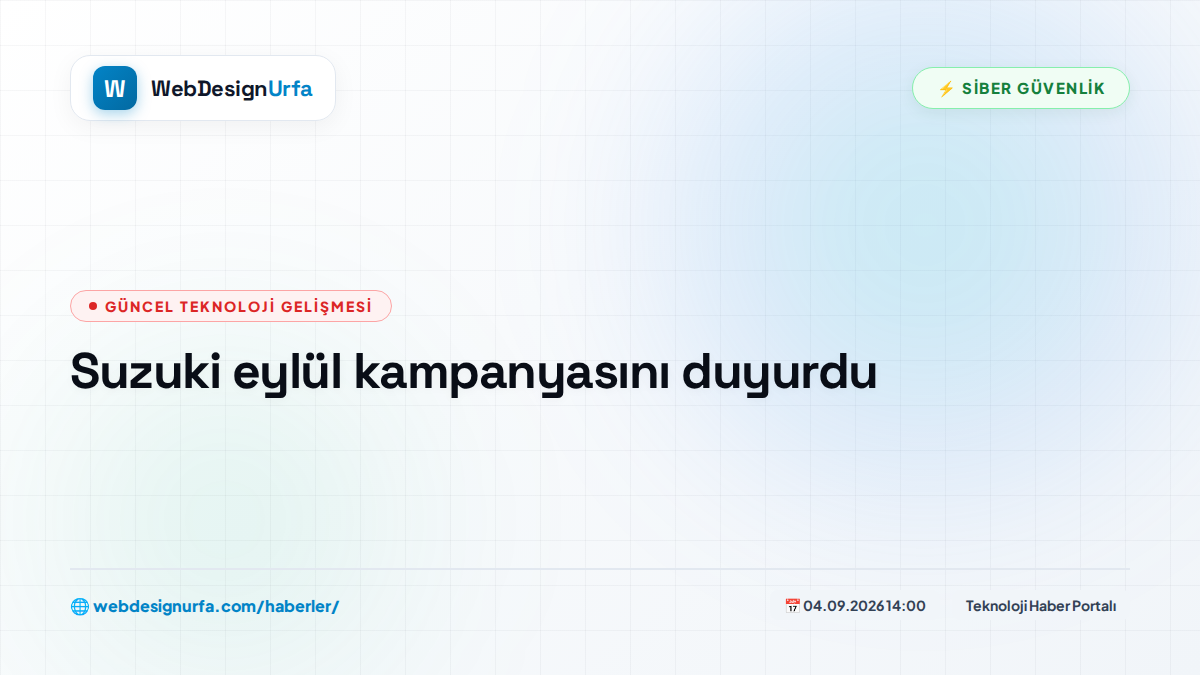 Suzuki eylül kampanyasını duyurdu
