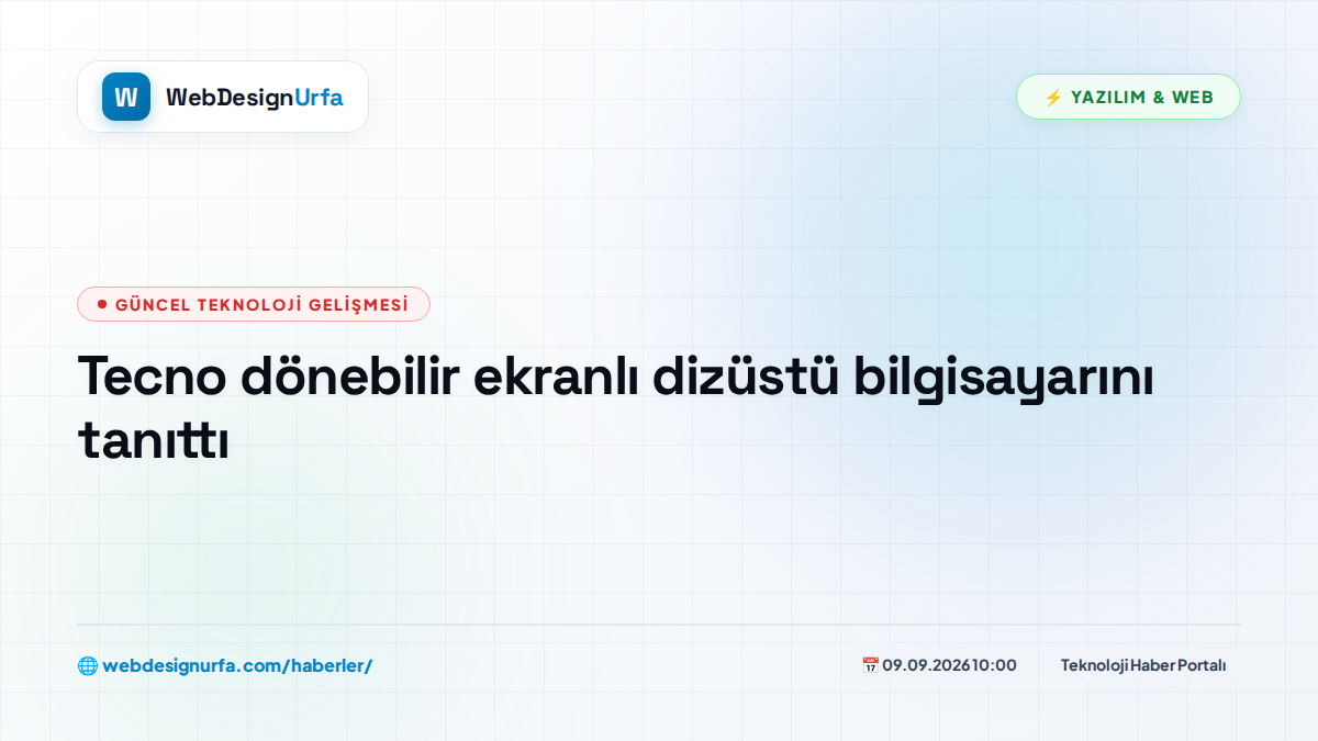 Tecno dönebilir ekranlı dizüstü bilgisayarını tanıttı