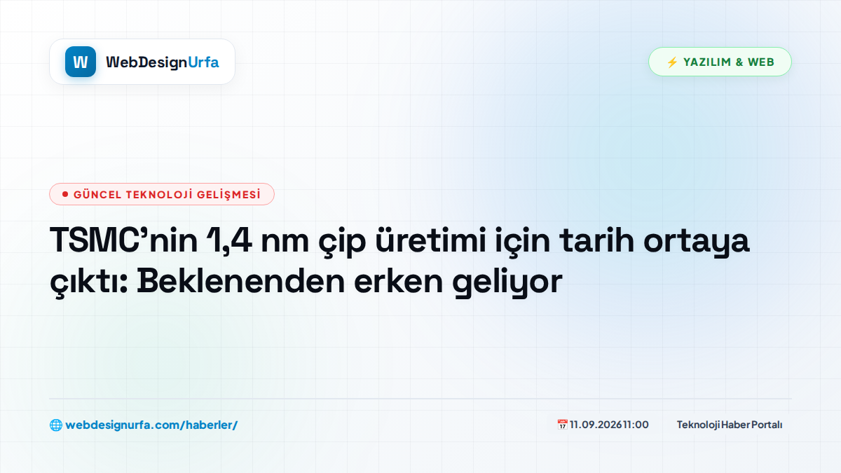 TSMC'nin 1,4 nm çip üretimi için tarih ortaya çıktı: Beklenenden erken geliyor