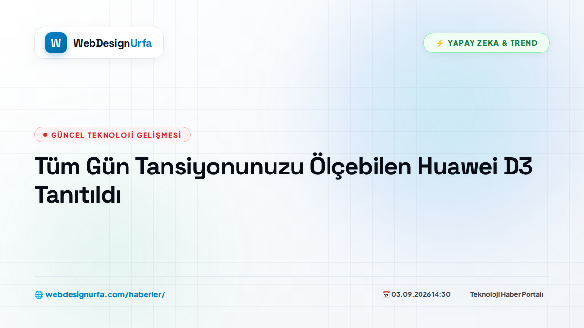 Tüm Gün Tansiyonunuzu Ölçebilen Huawei D3 Tanıtıldı