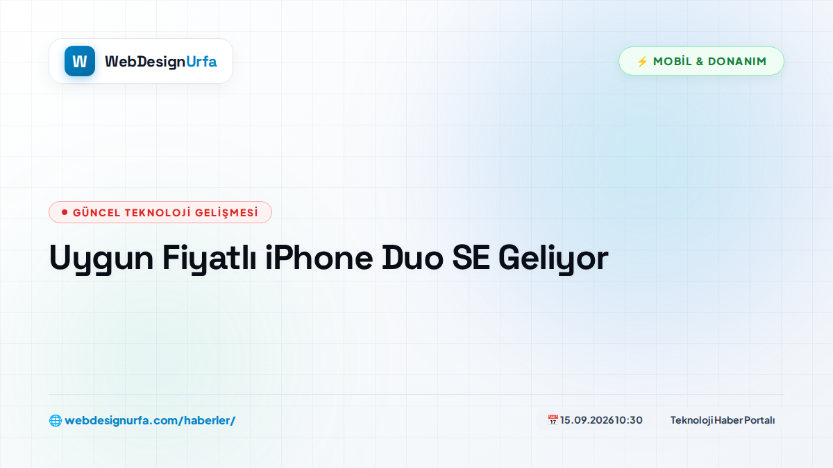 Uygun Fiyatlı iPhone Duo SE Geliyor