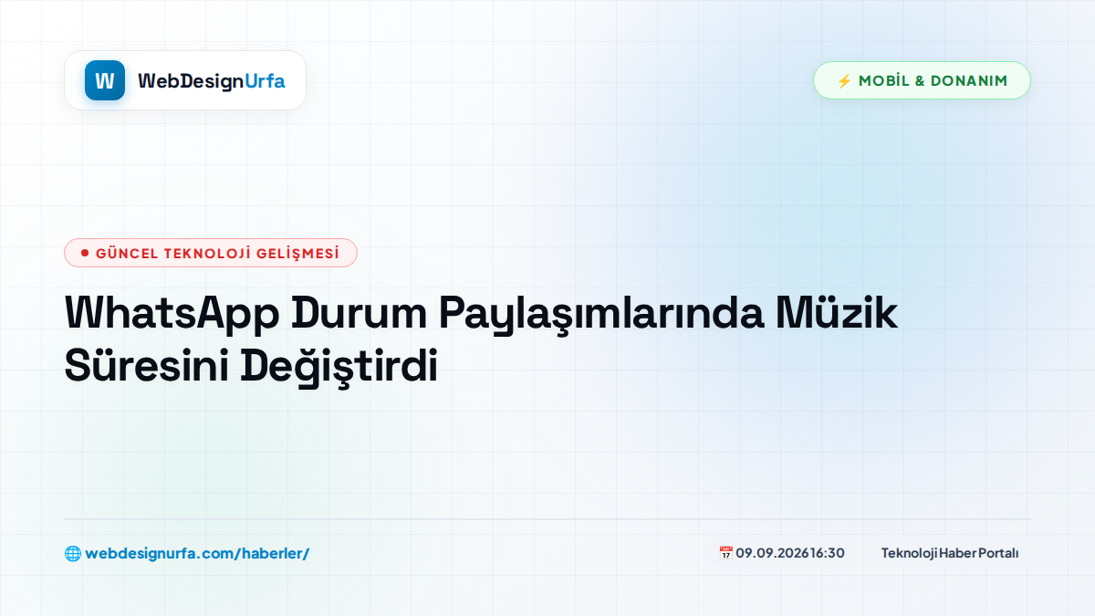WhatsApp Durum Paylaşımlarında Müzik Süresini Değiştirdi