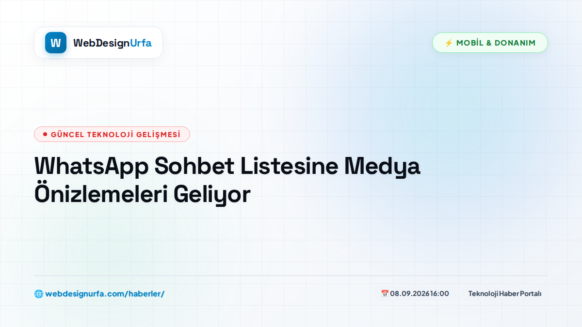 WhatsApp Sohbet Listesine Medya Önizlemeleri Geliyor