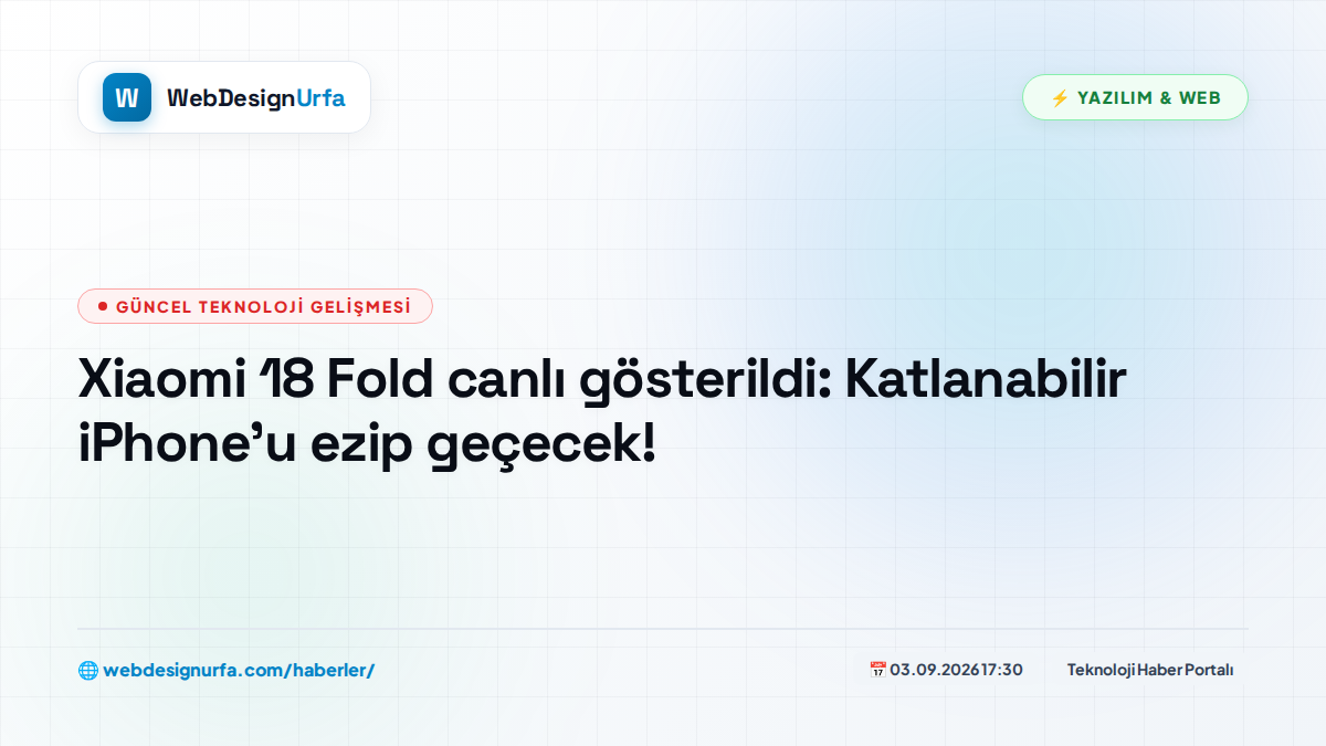Xiaomi 18 Fold canlı gösterildi: Katlanabilir iPhone'u ezip geçecek!