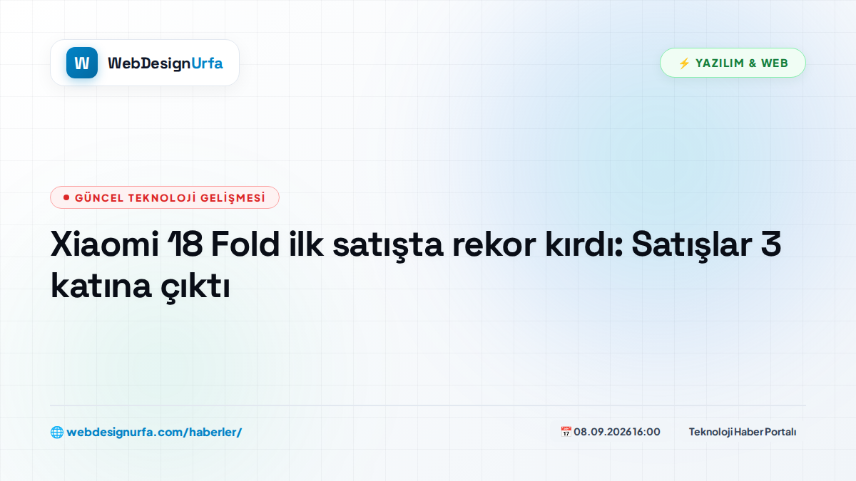 Xiaomi 18 Fold ilk satışta rekor kırdı: Satışlar 3 katına çıktı