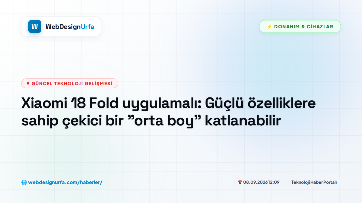 Xiaomi 18 Fold uygulamalı: Güçlü özelliklere sahip çekici bir 