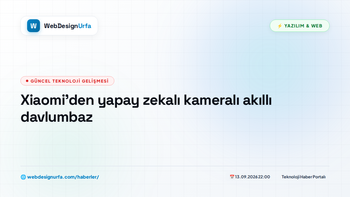 Xiaomi'den yapay zekalı kameralı akıllı davlumbaz