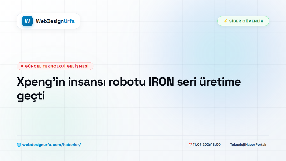 Xpeng'in insansı robotu IRON seri üretime geçti
