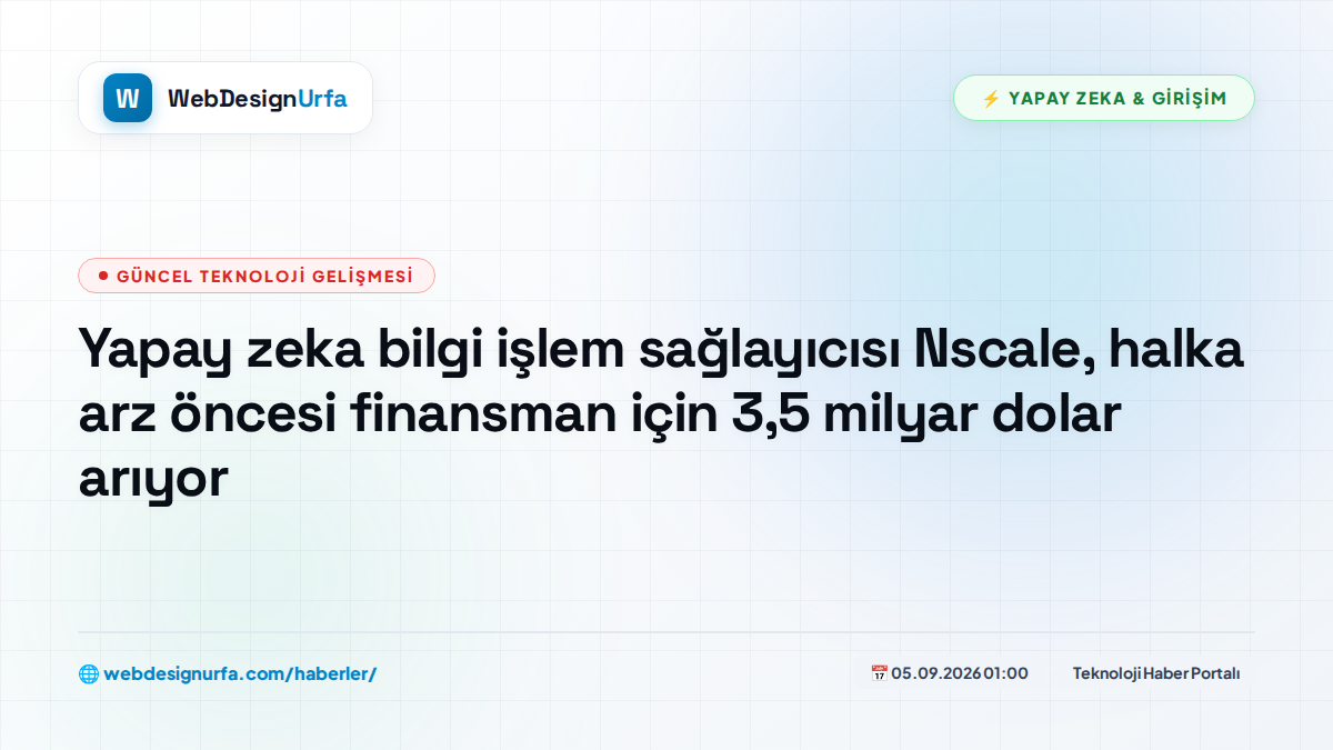 Yapay zeka bilgi işlem sağlayıcısı Nscale, halka arz öncesi finansman için 3,5 milyar dolar arıyor