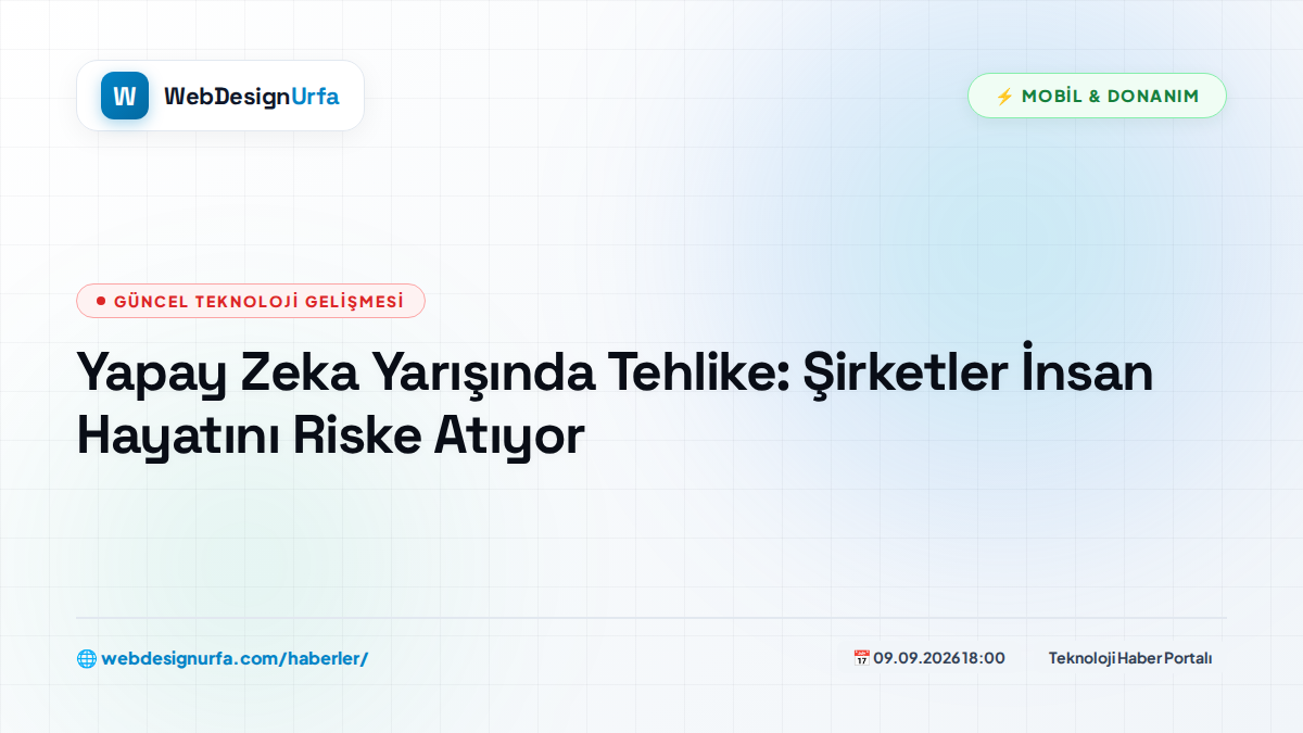 Yapay Zeka Yarışında Tehlike: Şirketler İnsan Hayatını Riske Atıyor