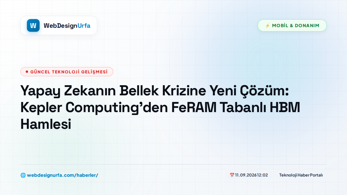 Yapay Zekanın Bellek Krizine Yeni Çözüm: Kepler Computing’den FeRAM Tabanlı HBM Hamlesi