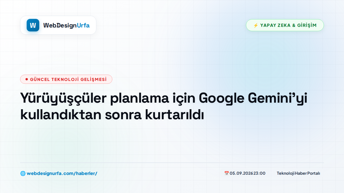 Yürüyüşçüler planlama için Google Gemini'yi kullandıktan sonra kurtarıldı