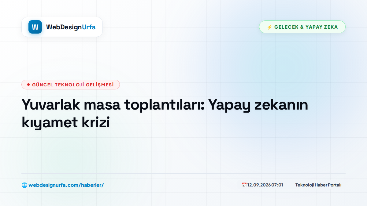 Yuvarlak masa toplantıları: Yapay zekanın kıyamet krizi