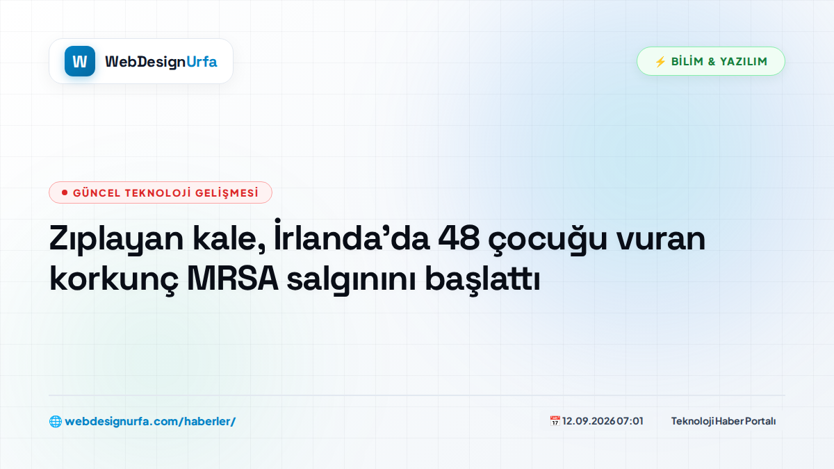Zıplayan kale, İrlanda'da 48 çocuğu vuran korkunç MRSA salgınını başlattı